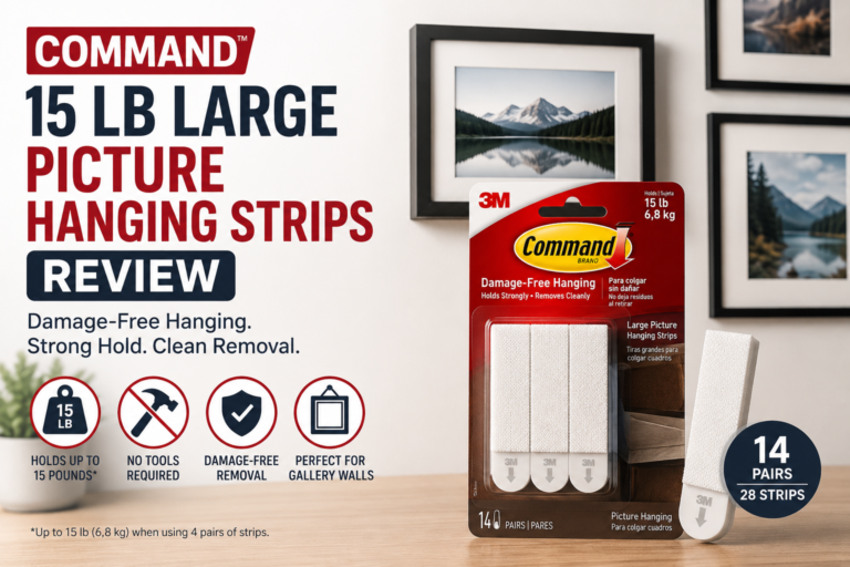 Command 15 lb Large Picture Hanging Strips Review: A Practical Alternative to Nails 2 Command 15 lb Large Picture Hanging Strips review with 14 pairs for damage-free picture hanging