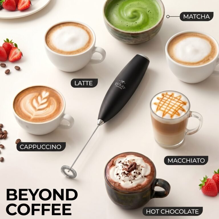 Zulay Kitchen Milk Frother Handheld